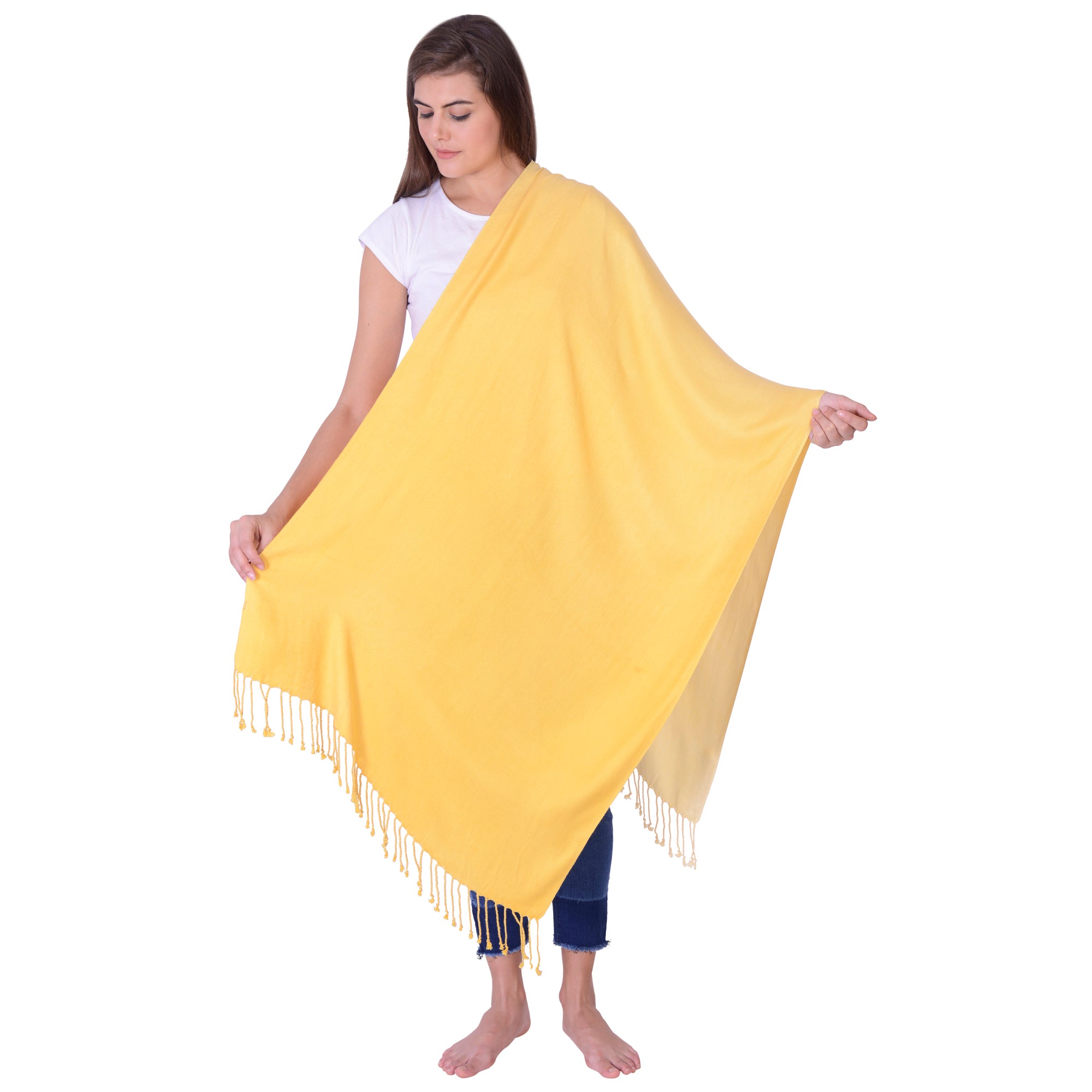 Yellow Shaded ombre scarf