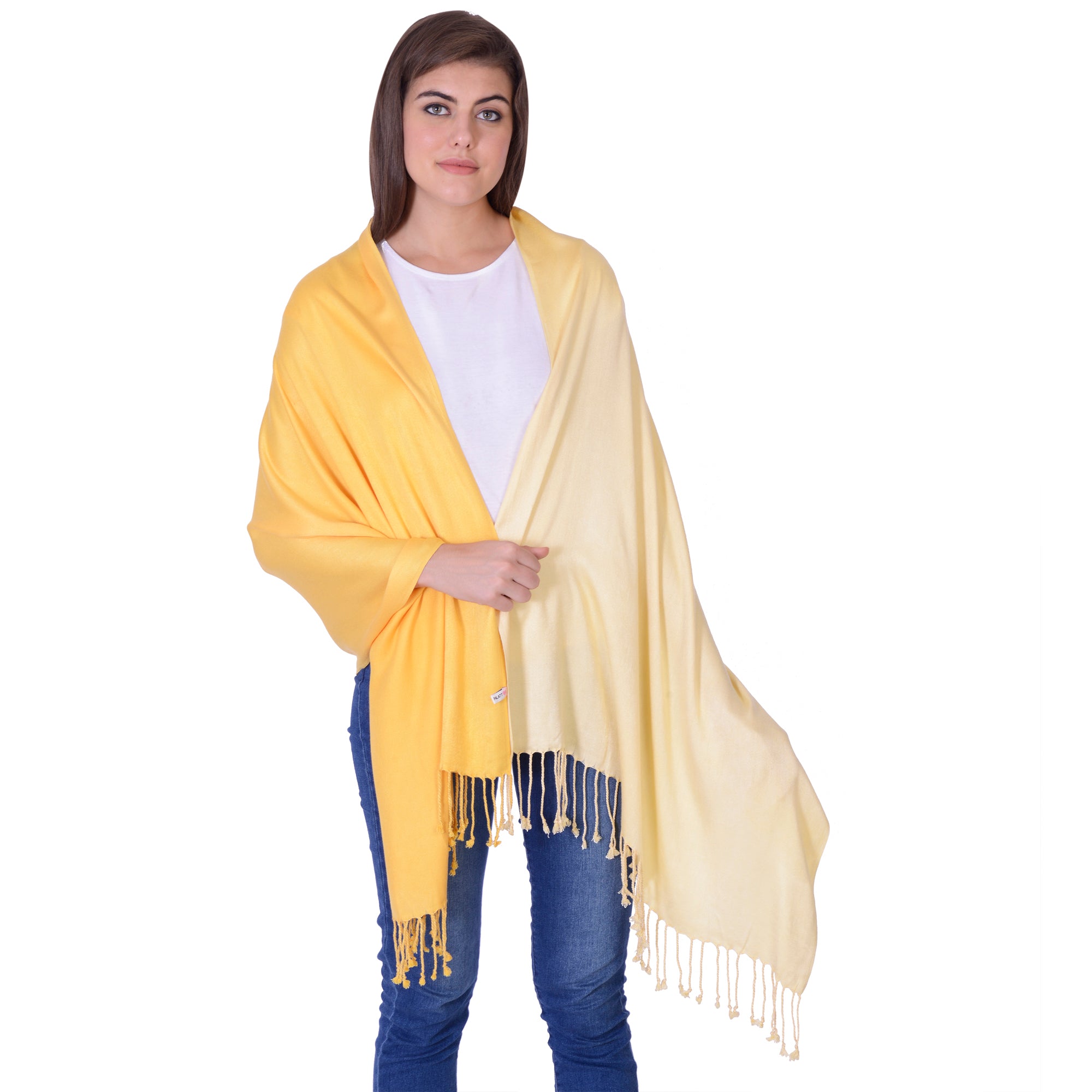 Yellow Shaded ombre scarf