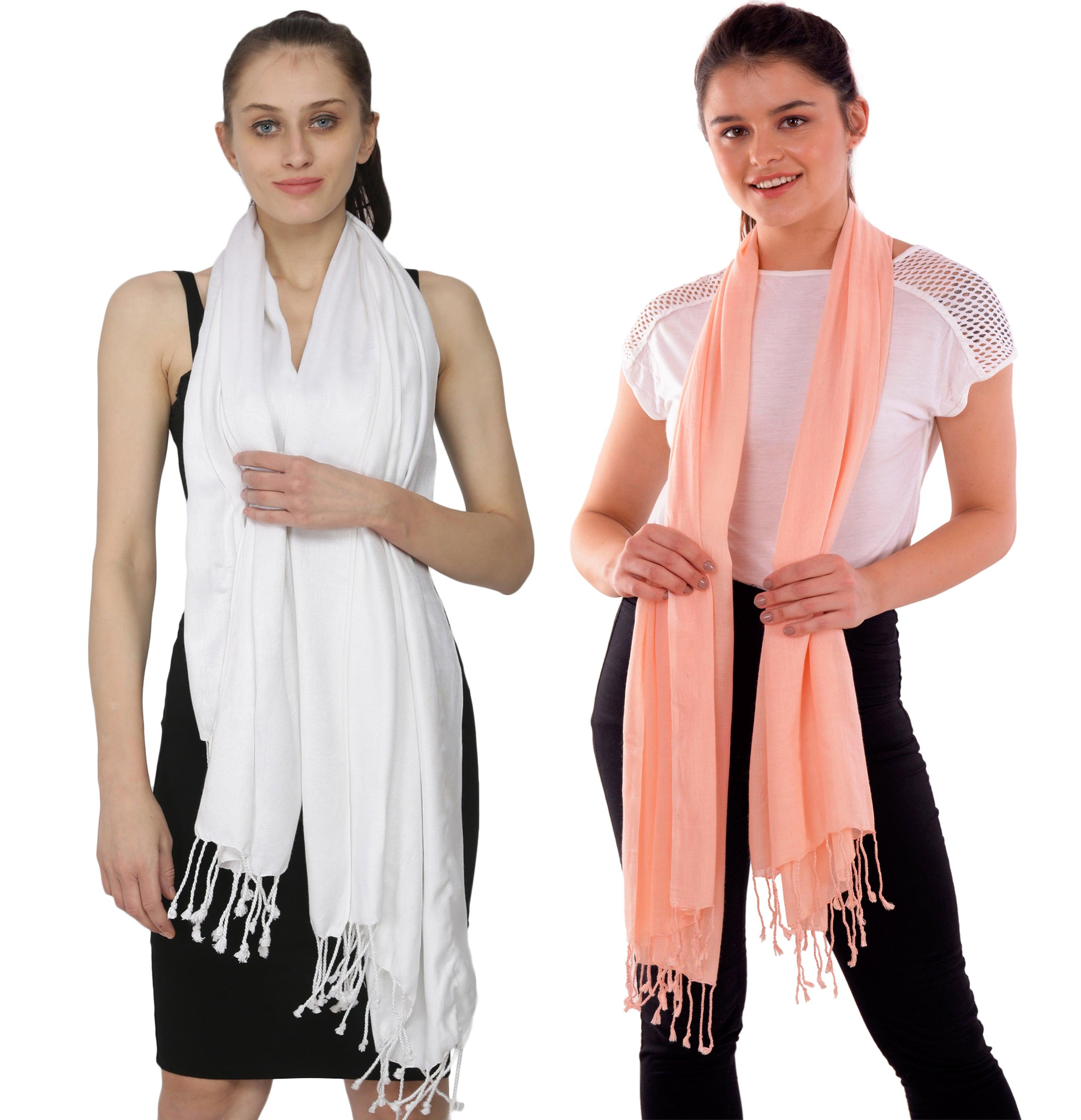 Palatt Solid Pure Cotton Scarf Combo of 2 - Palatt