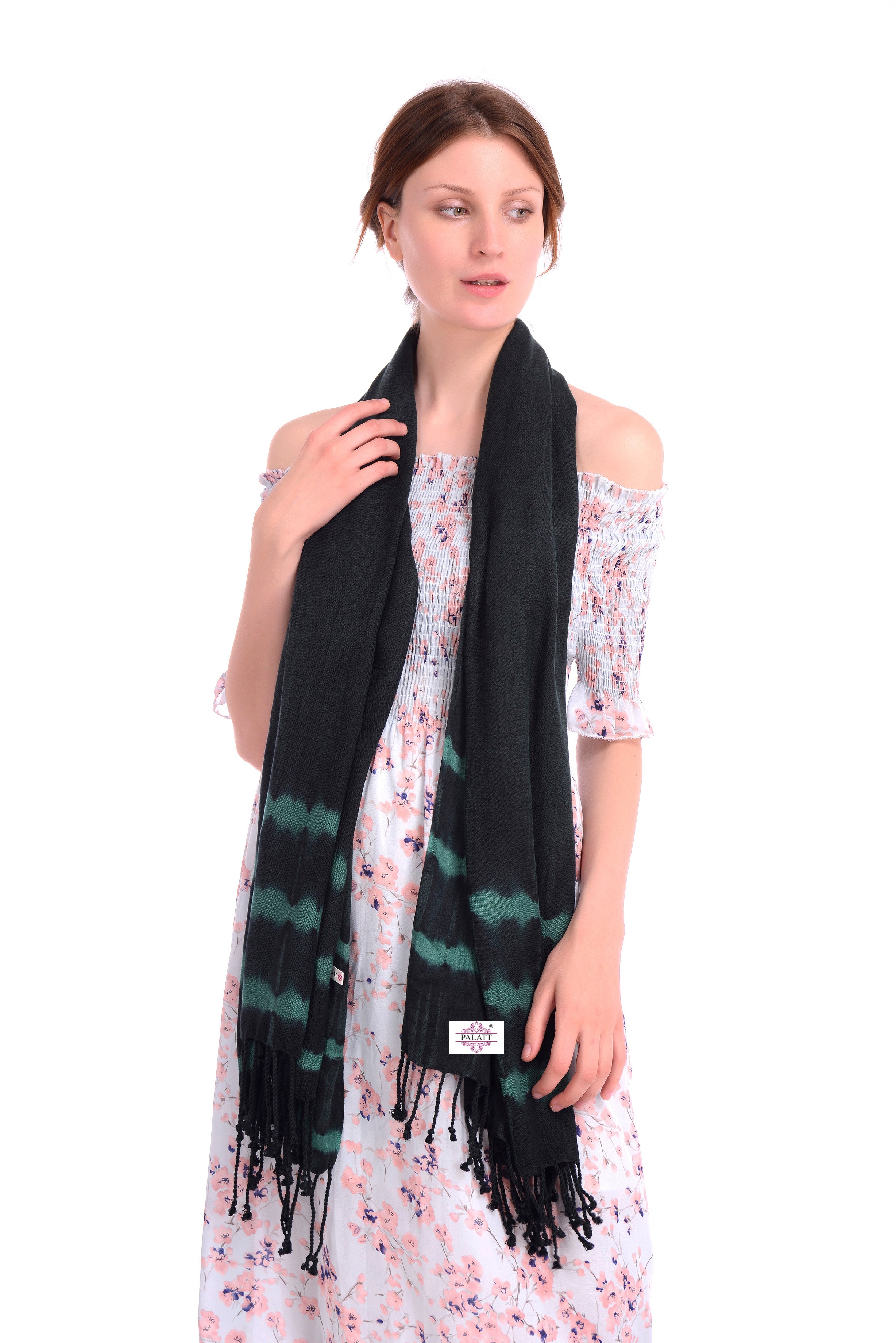 Palatt Solid, Printed Viscose Scarf - Palatt