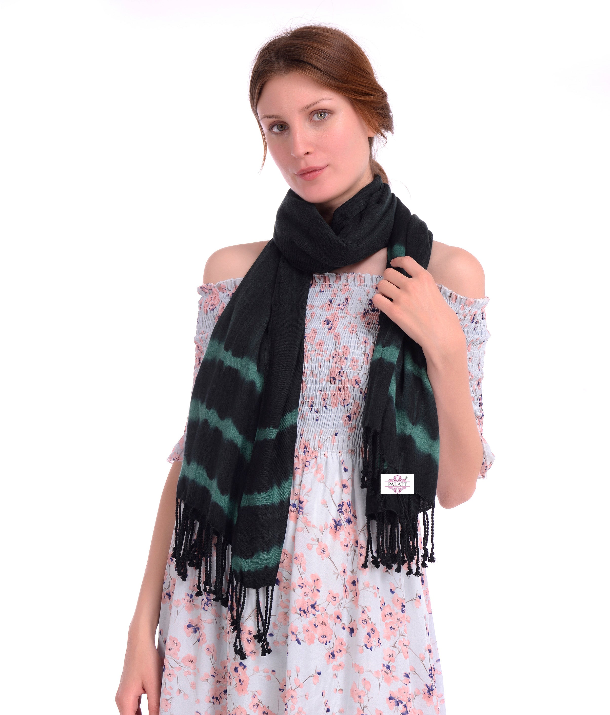 Palatt Solid, Printed Viscose Scarf - Palatt